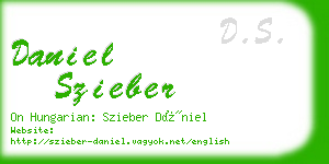 daniel szieber business card